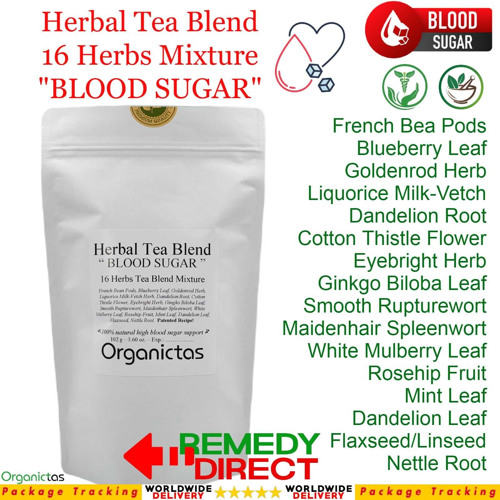 Best DIABETIC TEA Mix 100g – 16 Natural Herbs Recipe Regulate Lower Blood Sugar