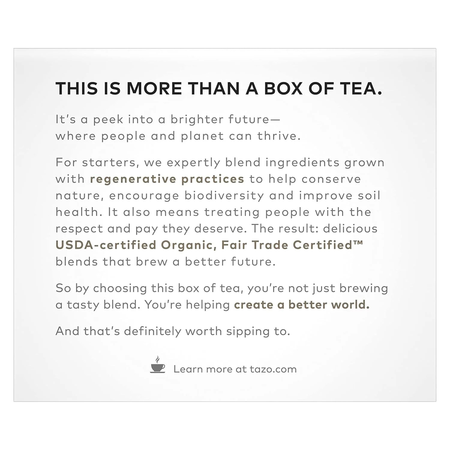 TAZO Tea Bags, Black Tea, Regenerative Organic Awake English Breakfast Tea, 36 C