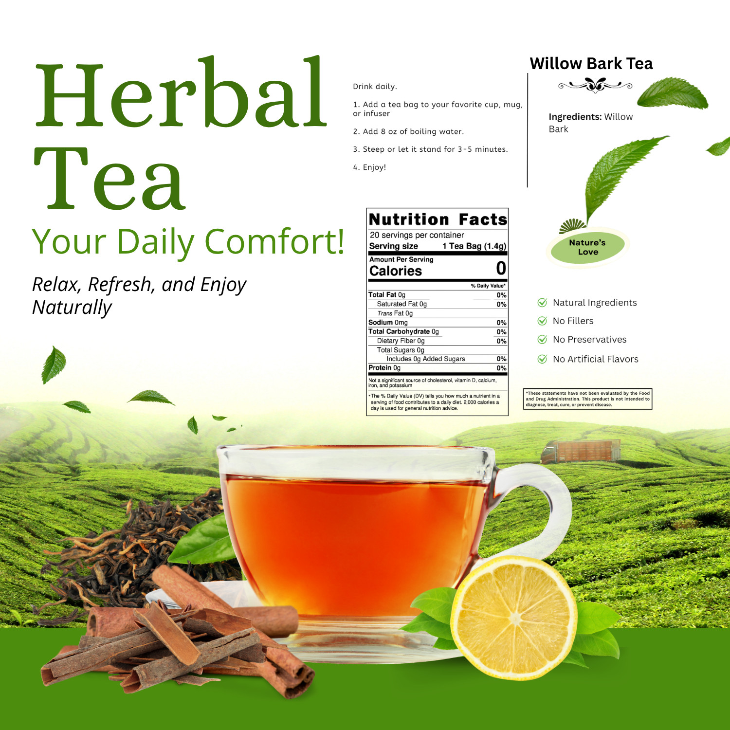 Willow Bark Tea – Muscle and Joint