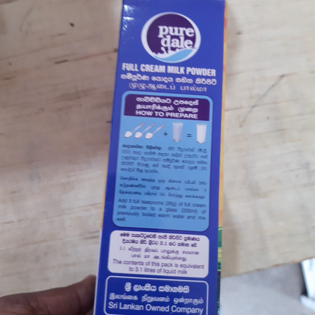 New Pure Dale Full Cream Milk Powder 400g 100% Trusted Free Shipping 14.1 OZ