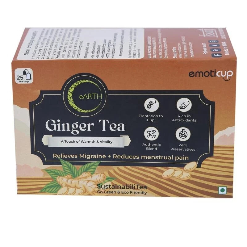 EMOTICUP Ginger Tea 90G Free Shipping World Wide