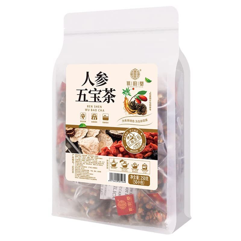250g Ginseng Five Treasure Tea Ginseng Red Date 8.81oz (5gx50pack) Men’s Health