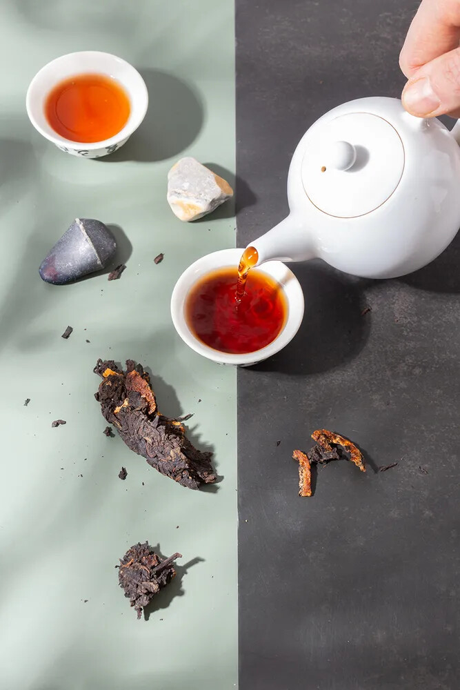 2021 Tangerine Peel Puerh Tea Gu Yi Dried Orange Peel Pu-erh Ripe Pu’er Tea 357g