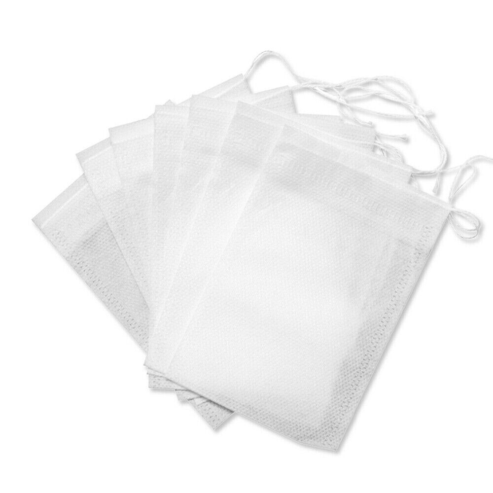 50/100pcs Tea Bags Empty Non-woven Drawstring Teabag Herb Loose Tea Filter Lot