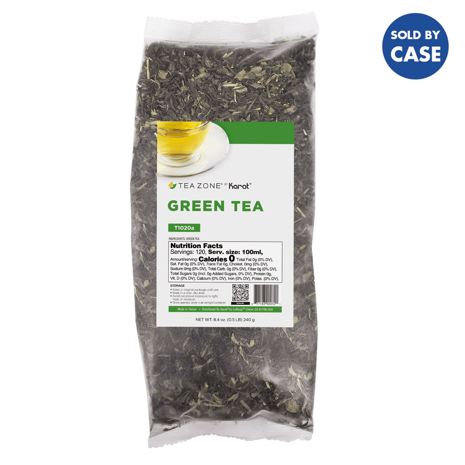 Tea Zone Green Tea Leaves – Case / 25 bags, T1020