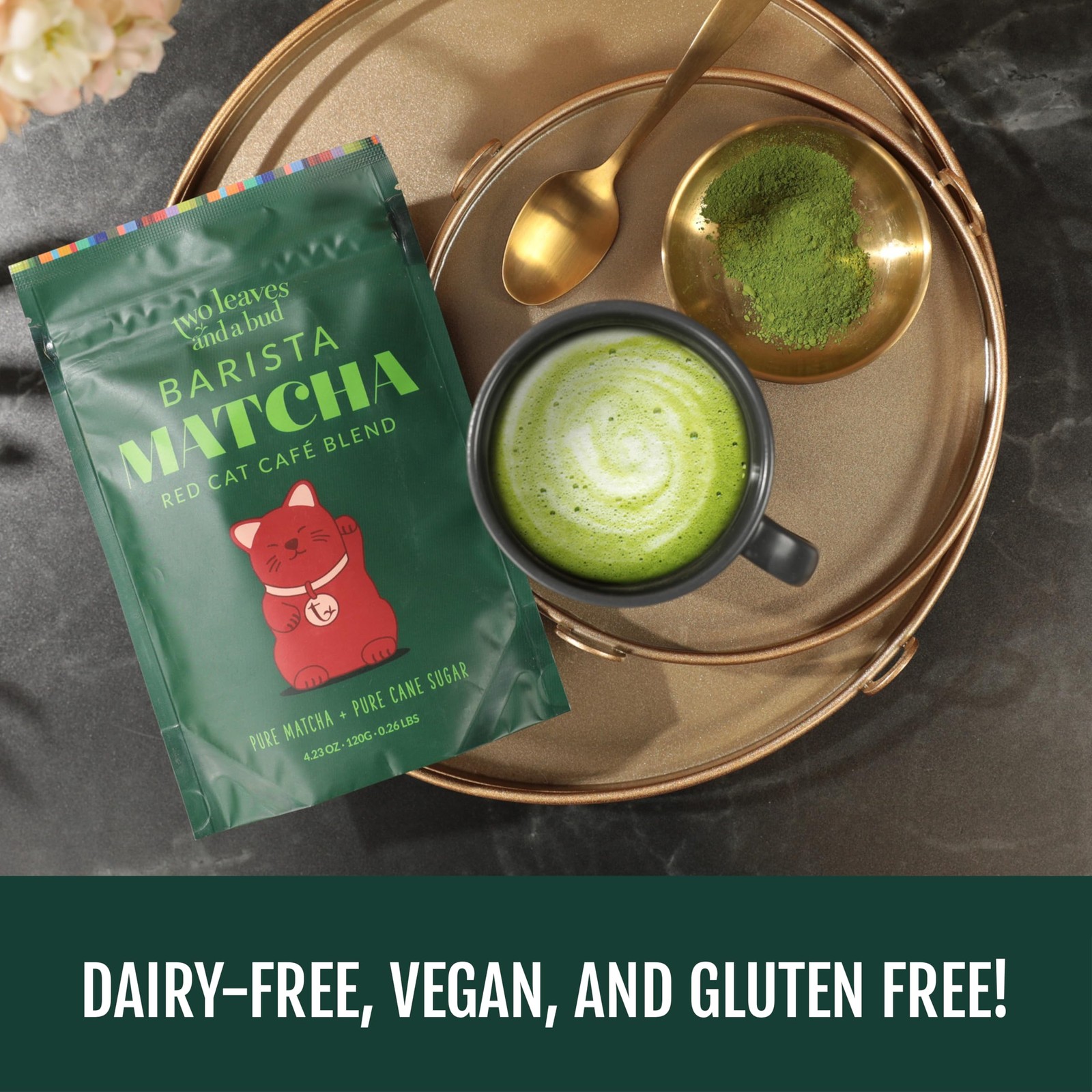 Two Leaves and a Bud Barista Matcha Sweetened Latte Blend, Japanese Matcha La…