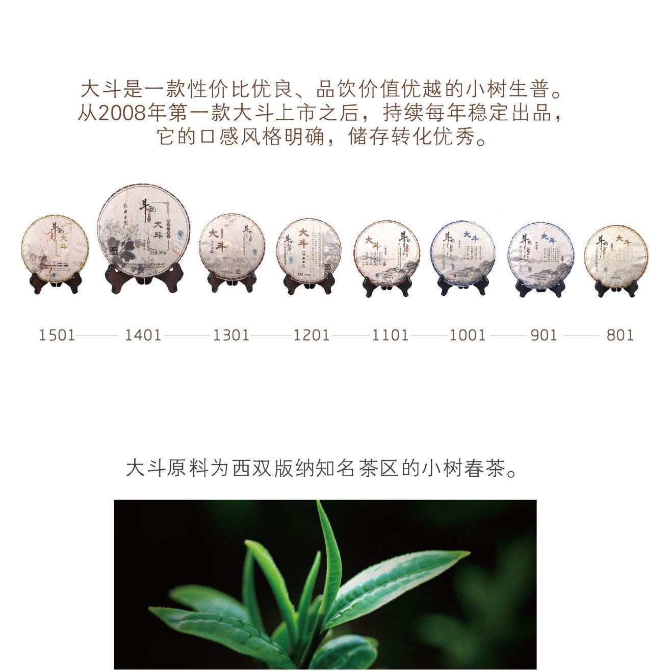 Douji 2014 Dadou Raw Puerh Tea Cake 357g