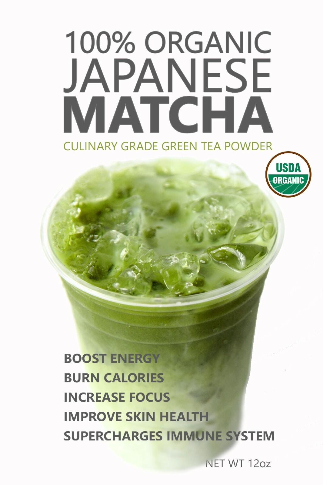 Haru Japanese Organic Matcha Green Tea Powder – Culinary Grade 12oz