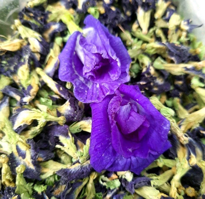Blue Butterfly Pea Flowers Herb Tea Original CLITORIA TERNATEN 50g + FREE 10g