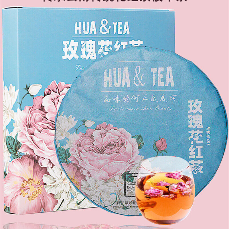 Yunnan Flower Tea Red Tea Puer Golden Slimming Tea Dian Hong Rose Black Tea 357g