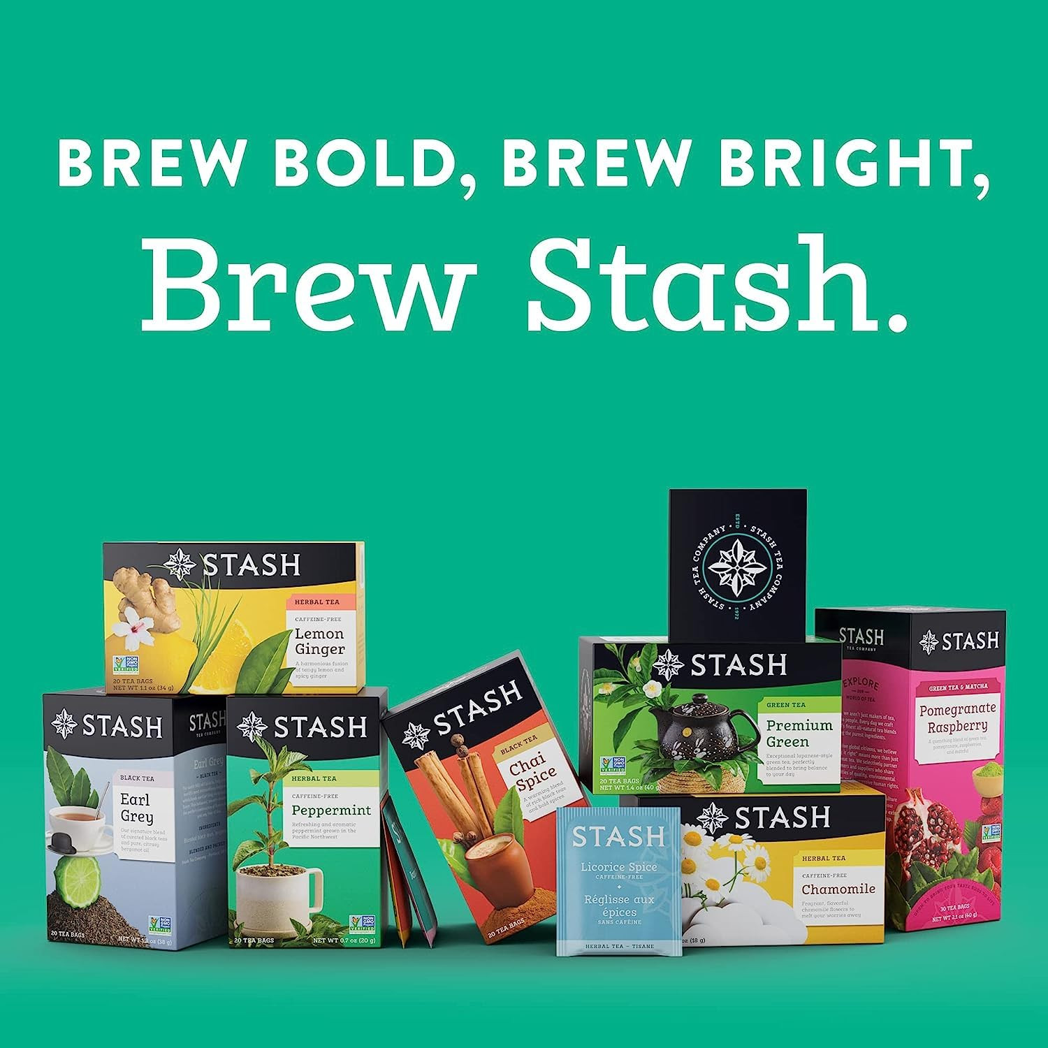STASH Black Tea Variety Pack – Caffeinated, 6 Boxes of 18-20 Tea Bags Each