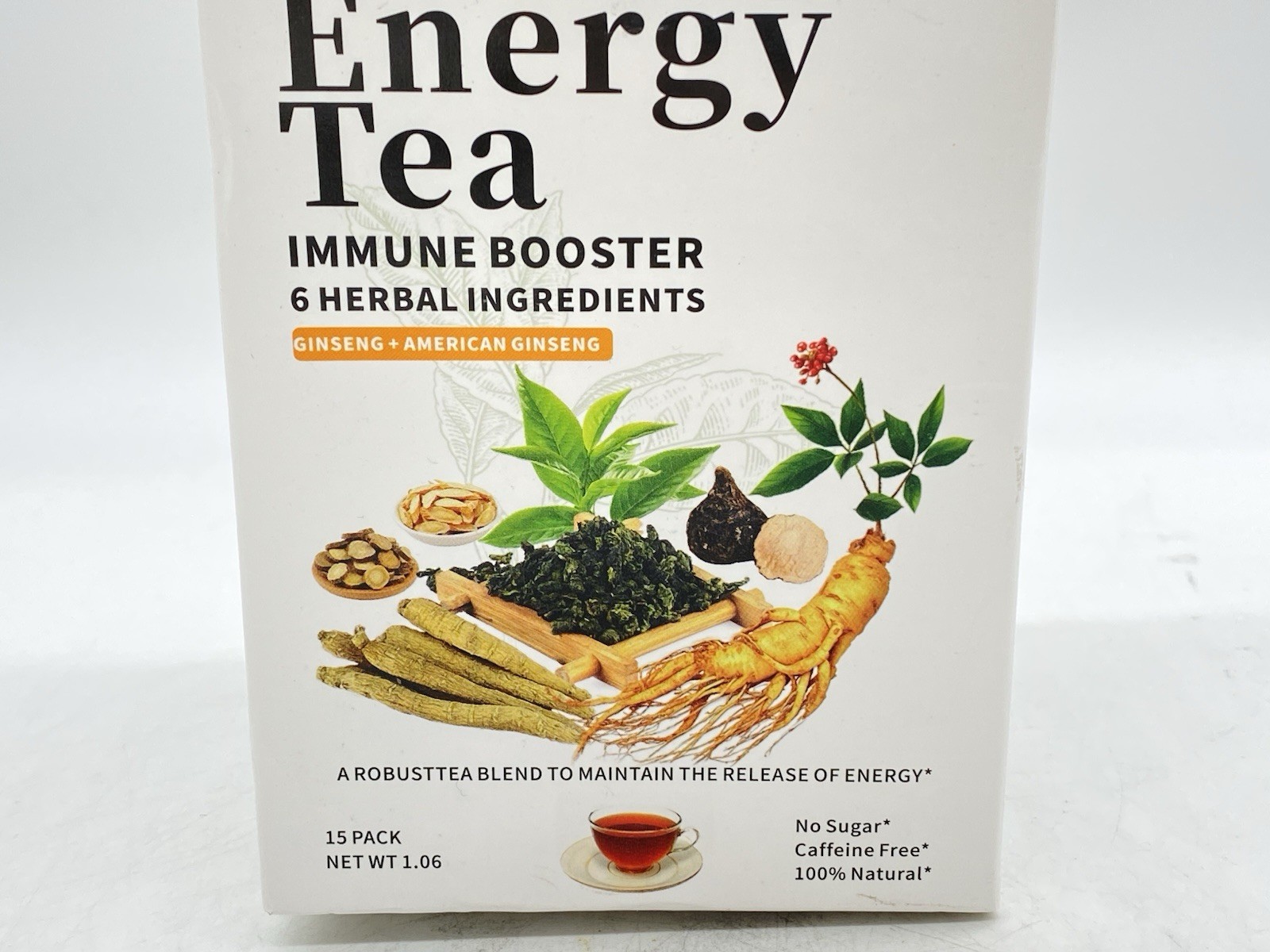 Energy Tea Immune Booster Ginseng Tea – Ginseng Oolong Tea with Sports Bottle