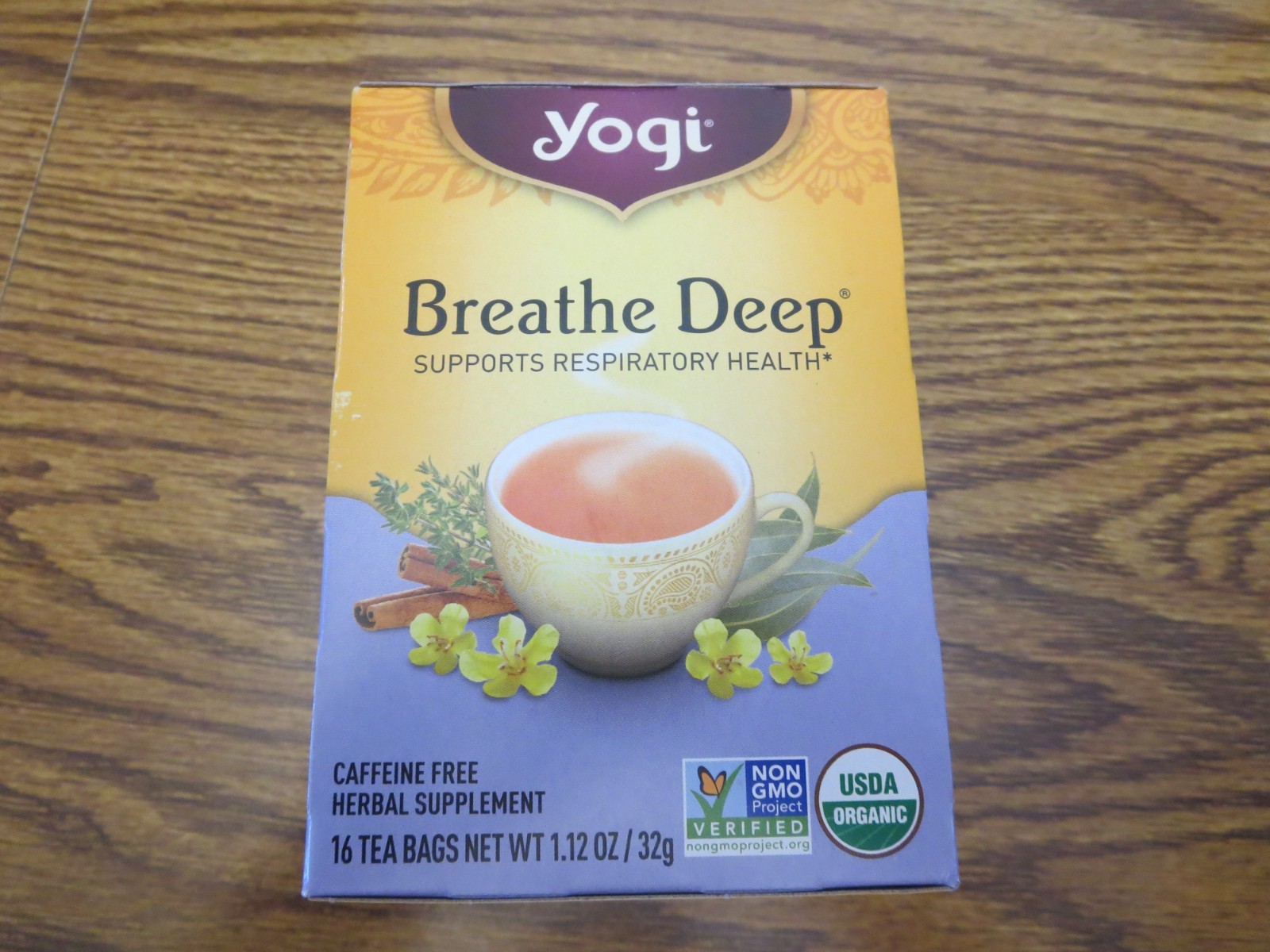 2 Yogi Teas Breathe Deep Tea 16 bags EXP 4/2027 SEALED Caffeine Free