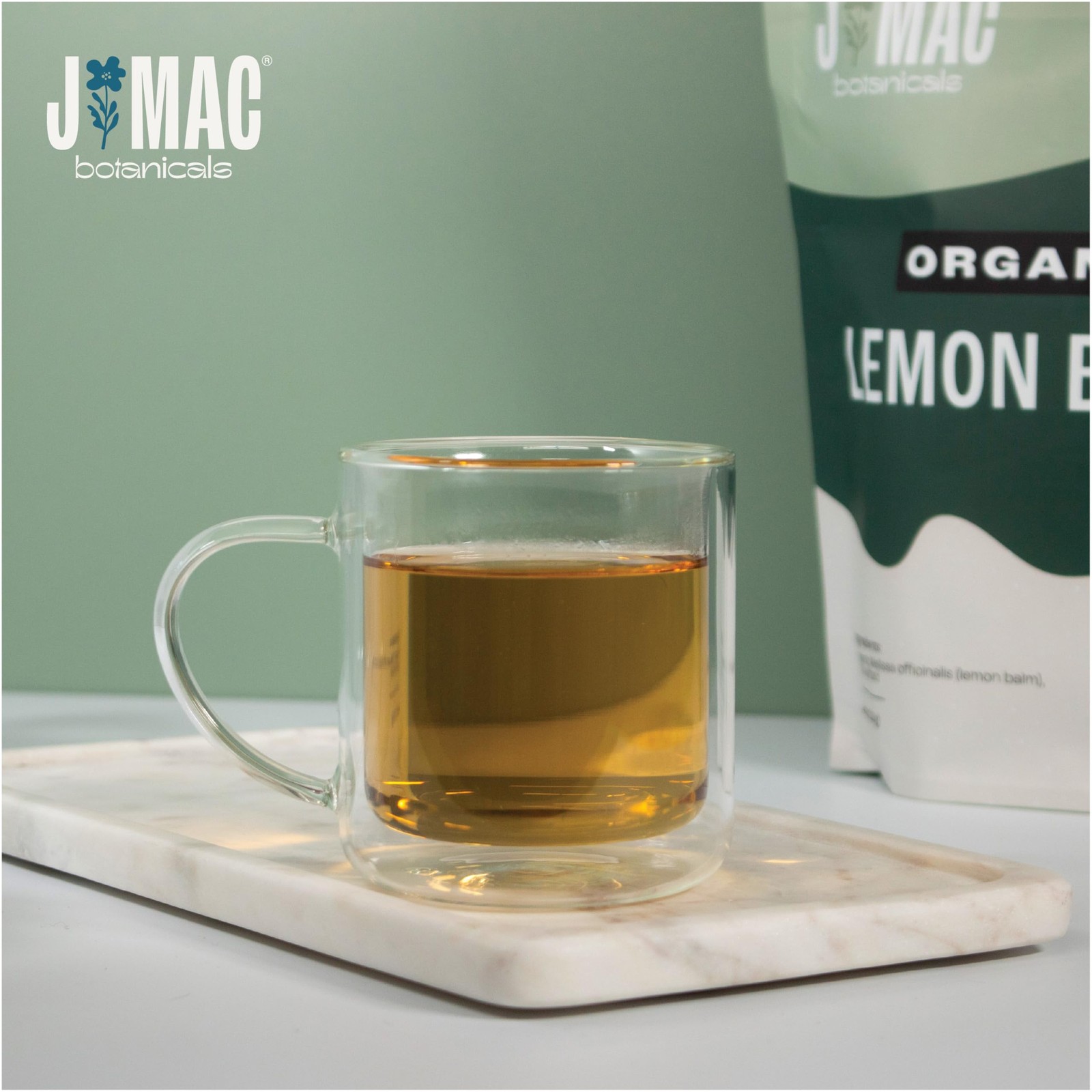 J Mac Botanicals Organic Lemon Balm 4 oz, Loose Leaf Tea, Dried Lemon Balm Te…