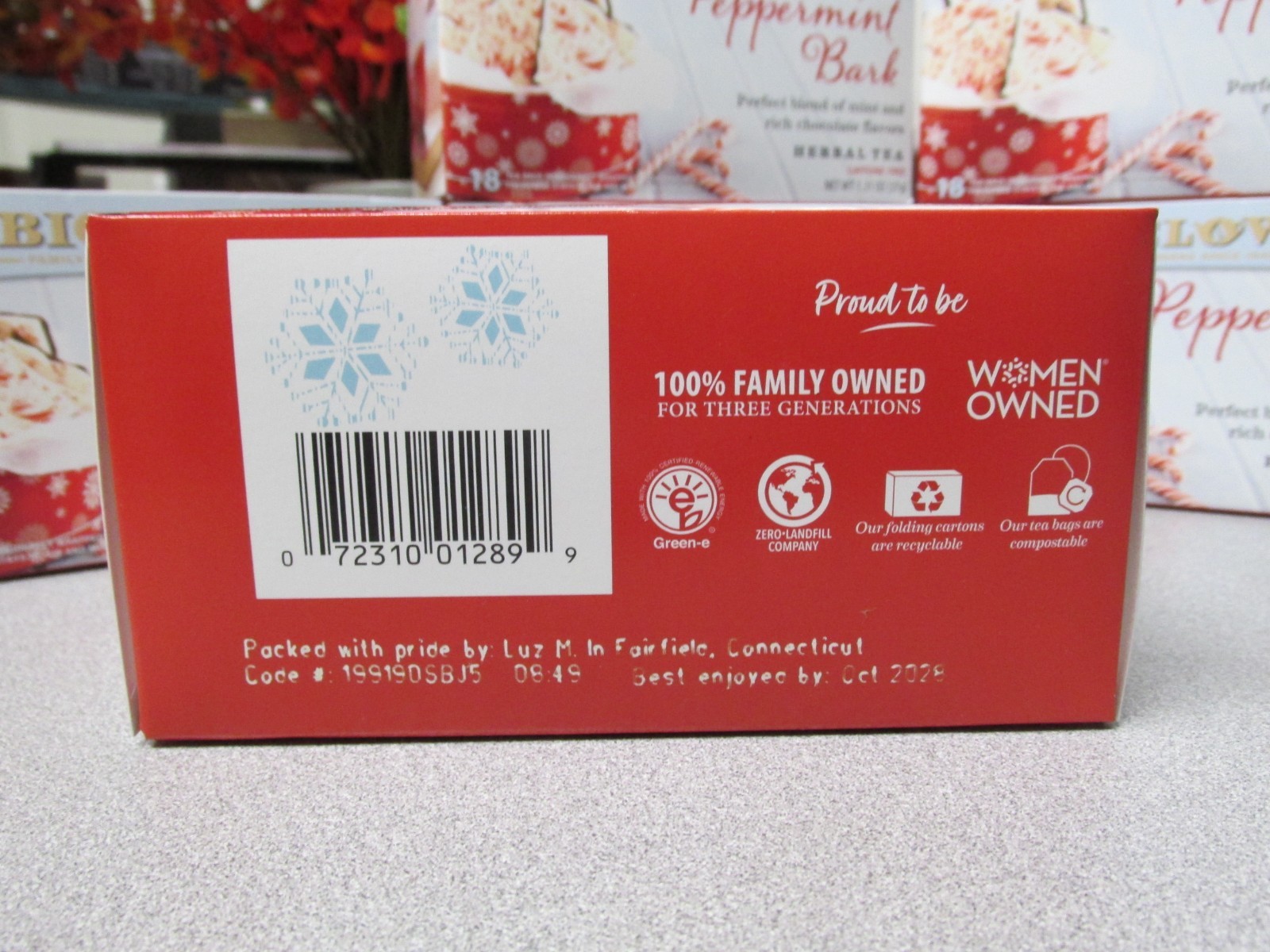 6 Boxes Bigelow Peppermint Bark Tea Bags 18ct. Exp 2028