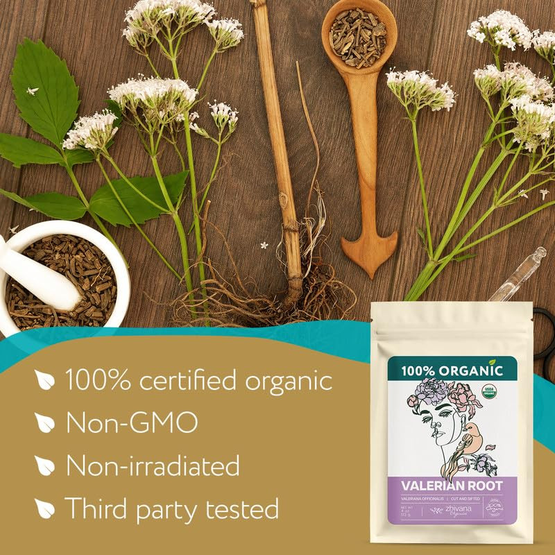 Organic Valerian Root Tea (4Oz.) – Te De Valeriana Organica Para Dormir Y Ansied