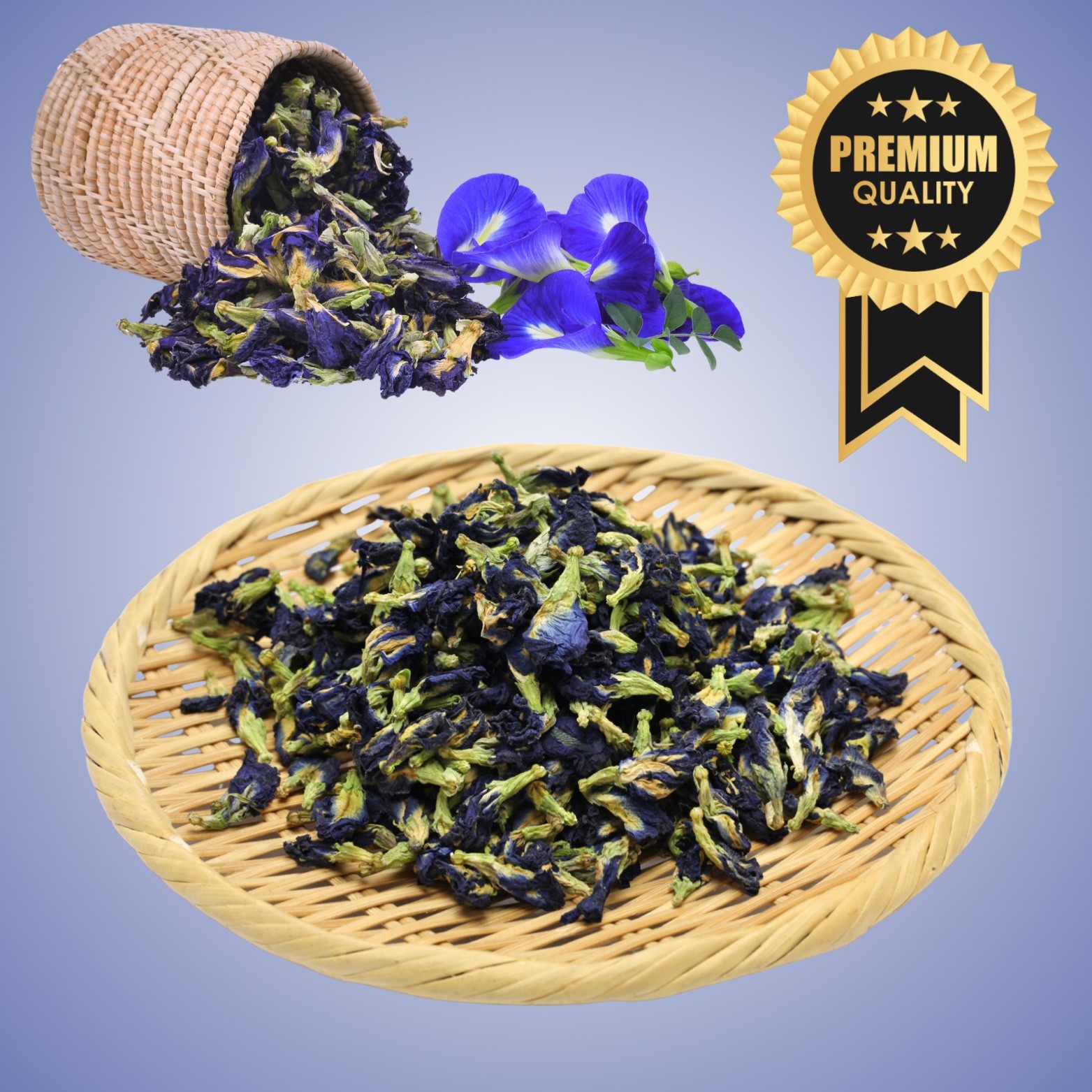 Organic Butterfly Pea Flowers 32 Oz – 67 Oz Blue Tea Clitoria Ternatea Natural