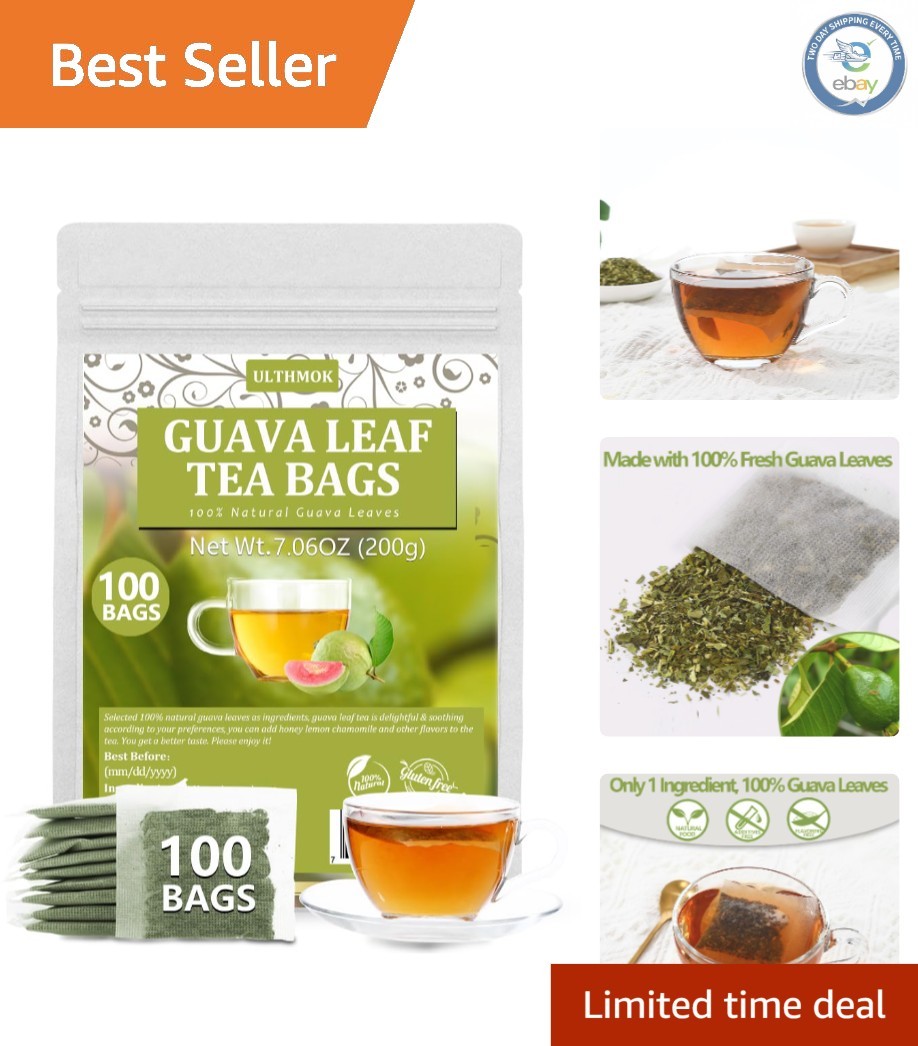 Nourishing Guava Leaf Tea Bags – 100% Natural & Antioxidant-Rich (100 Count)