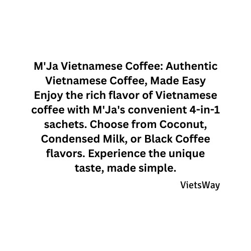 M’Ja Vietnamese Instant 3in1 Coconut & Milk & Black Coffee 170G VietsWay Seller