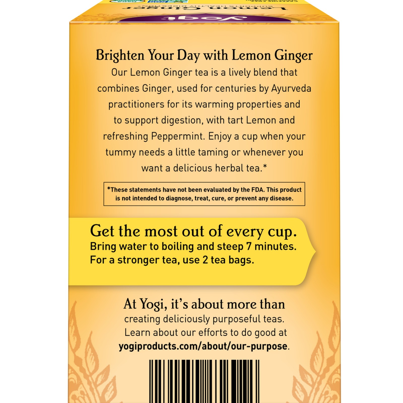 Yogi Tea – Lemon Ginger Tea (4 Pack) Caffeine Free – 64 Organic Herbal Tea Bags