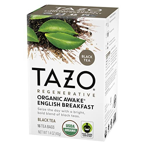 Regenerative Organic Awake English Breakfast Black Tea, Fair Trade, Kosher, U…