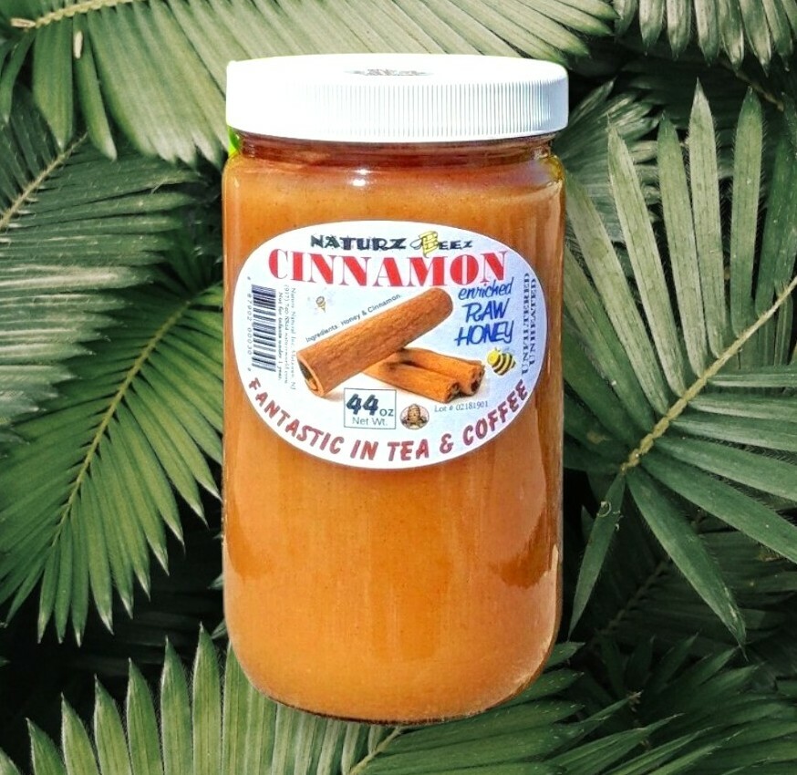 CINNAMON HONEY 44oz / 1.25kg / 2.75lb RAW HONEY & CINNAMON 100% PURE USA HONEY