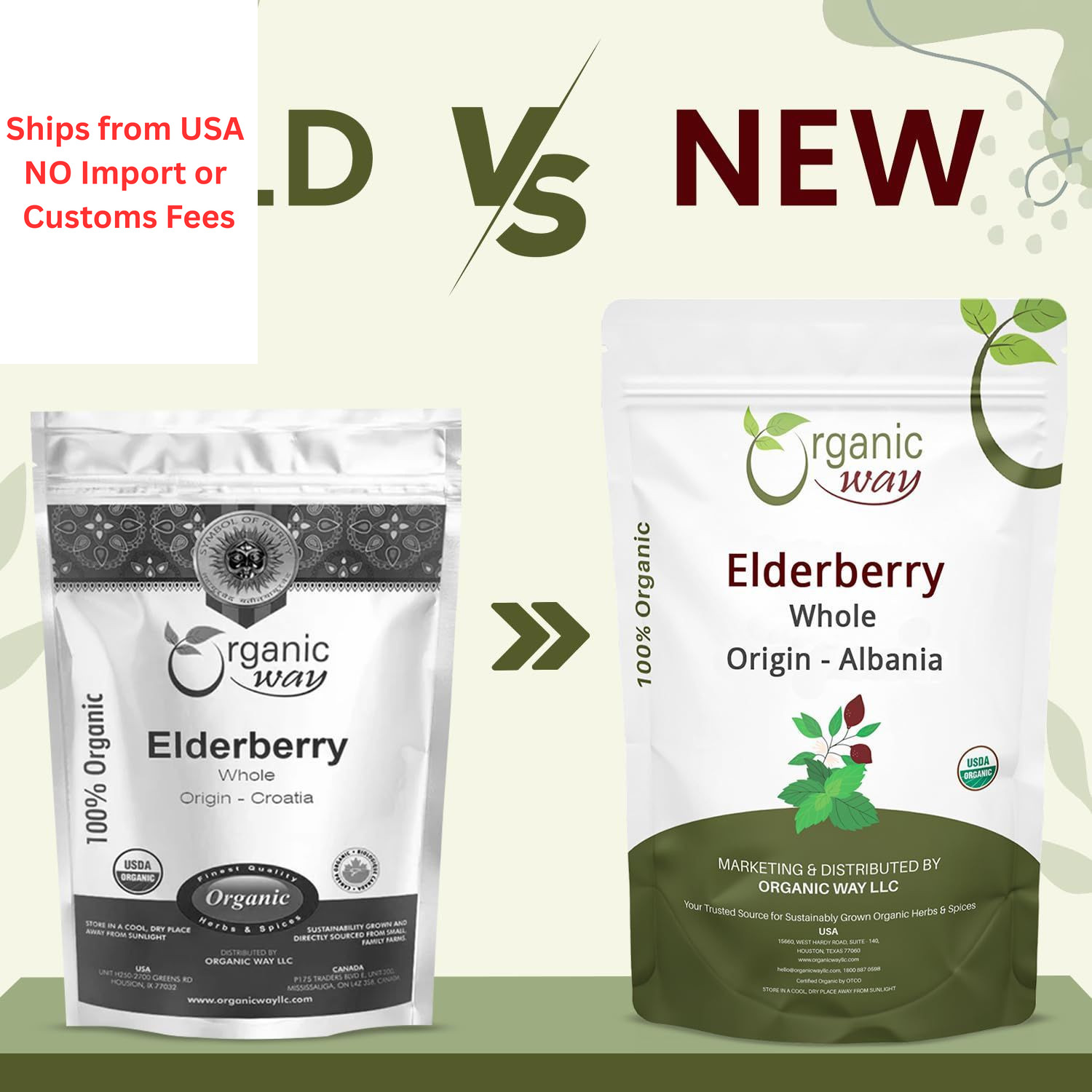 Organic Way Dried Elderberry Whole – Herbal Tea | European Wild-Harvest 1 LBS