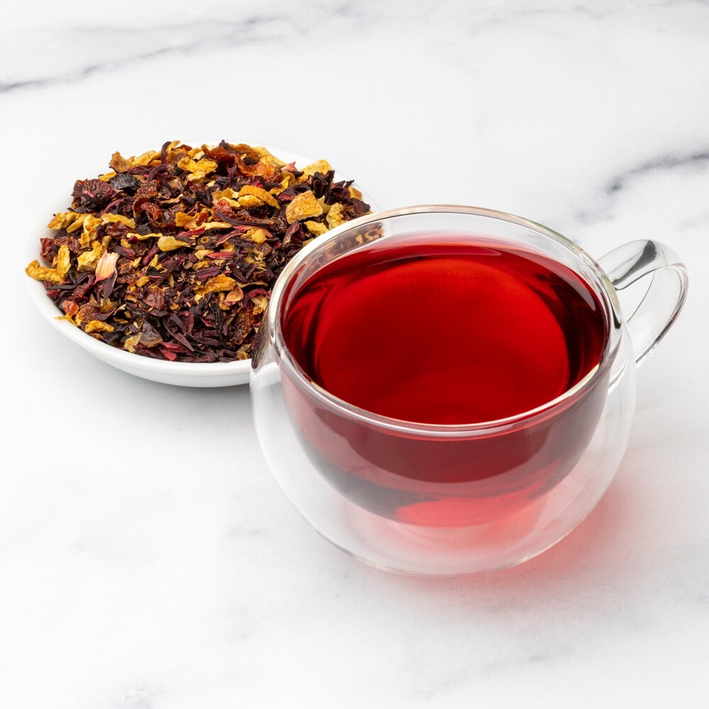 Blood Orange Hibiscus Fruit Tea – Herbal Loose Leaf Tisane – Fusion Teas