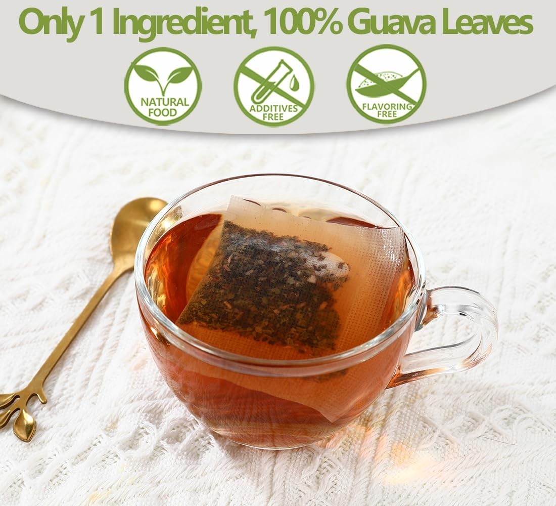 Nourishing Guava Leaf Tea Bags – 100% Natural & Antioxidant-Rich (100 Count)