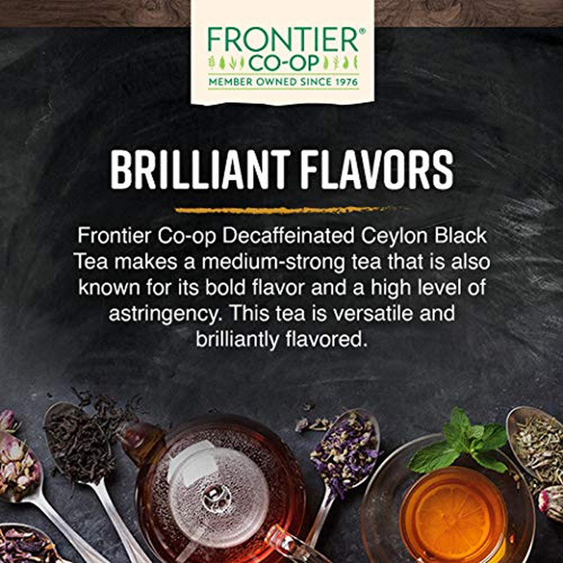 Frontier Co-Op Ceylon (Broken Orange Pekoe) CO2 Decaf., Kosher | 1 Lb. Bulk Bag