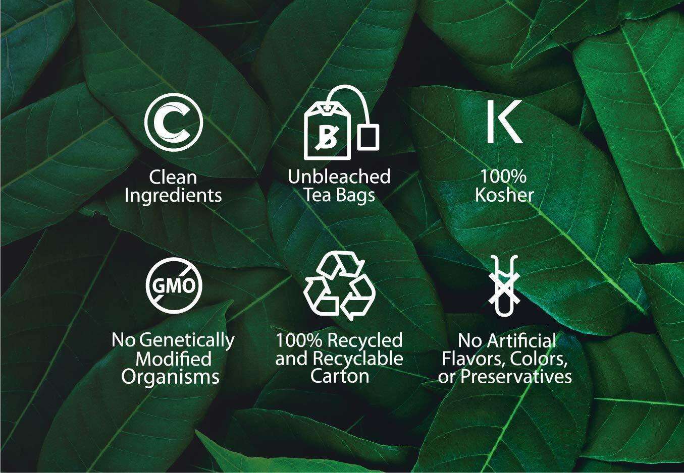 Buddha Teas Organic Hibiscus Tea 18 Bags Kosher Caffeine Free