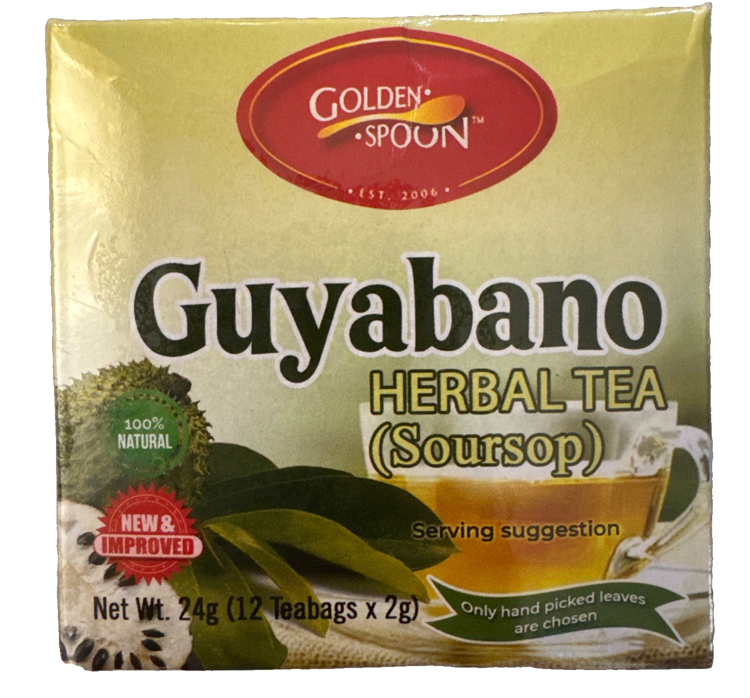 Golden Spoon GUYABANO Herbal Tea 24g X 12 Teabags Exp 2028