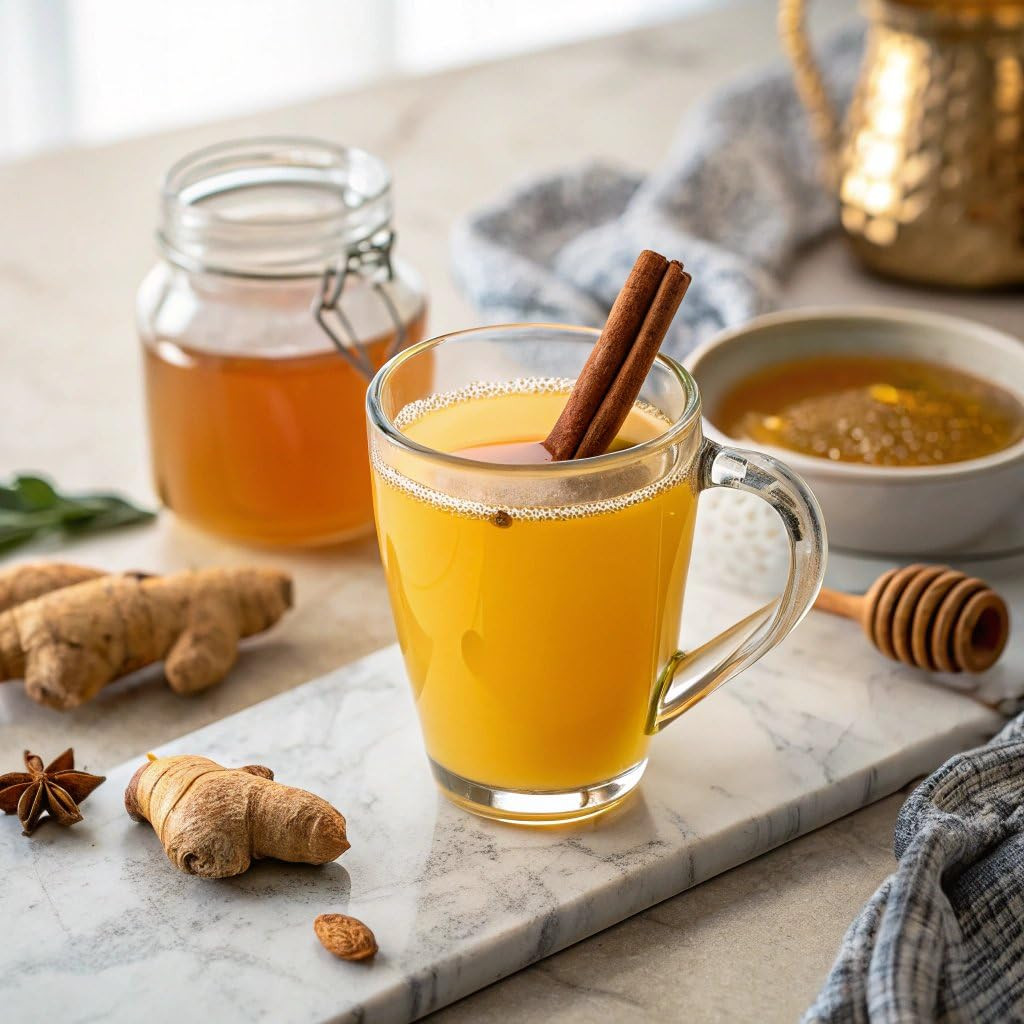 , 30 Bags Premium Turmeric Ginger Cinnamon Tea, Improve Digestion, Support Brain