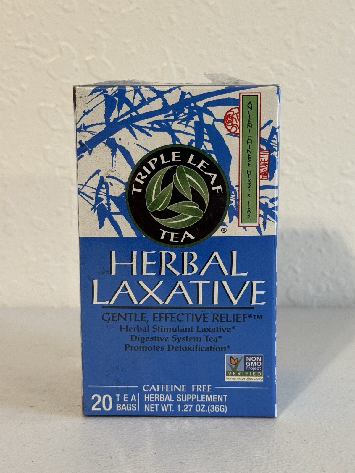 Triple Leaf Tea Herbal Laxative Caffeine Free, 20 Tea Bags 1.27oz NEW SEALED