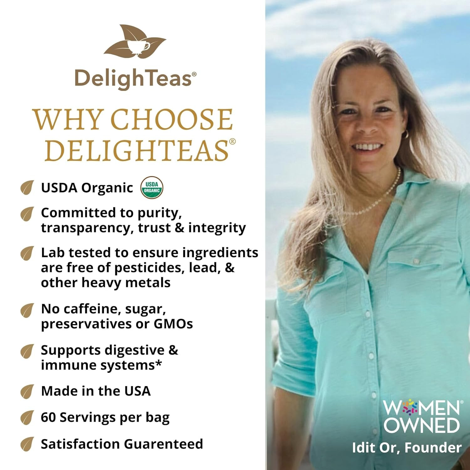 Delighteas Organic Digest & Detox CCF Tea | Ayurvedic Cumin, Coriander, Fennel L
