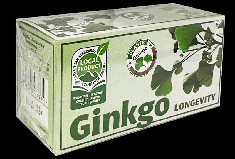 100 Ginkgo biloba Tea Bags, Pure Ginkgo Tea, Herbal Tea, Ginko tea