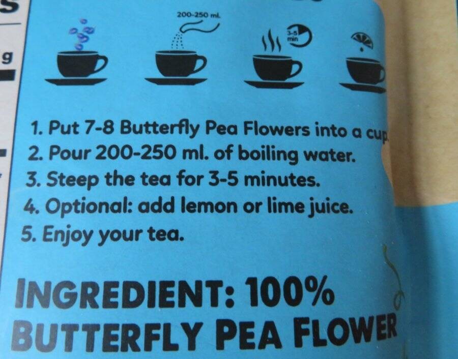 Dried Blue Butterfly Pea Flower TEA Herbal Natural Vegan Thailand Gluten Free