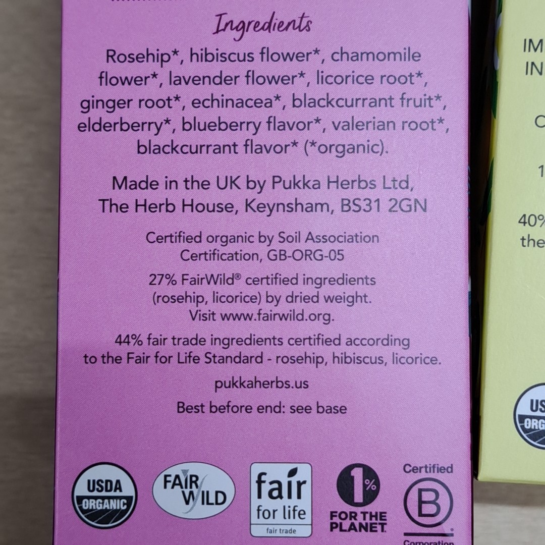 Lot Of 3 Pukka Organic Herbal Teas, Variety Pack