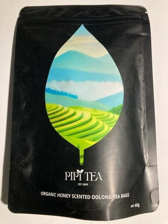 PIPI TEA Organic Honey Scented Oolong Tea Bags, 60g (20 Count)