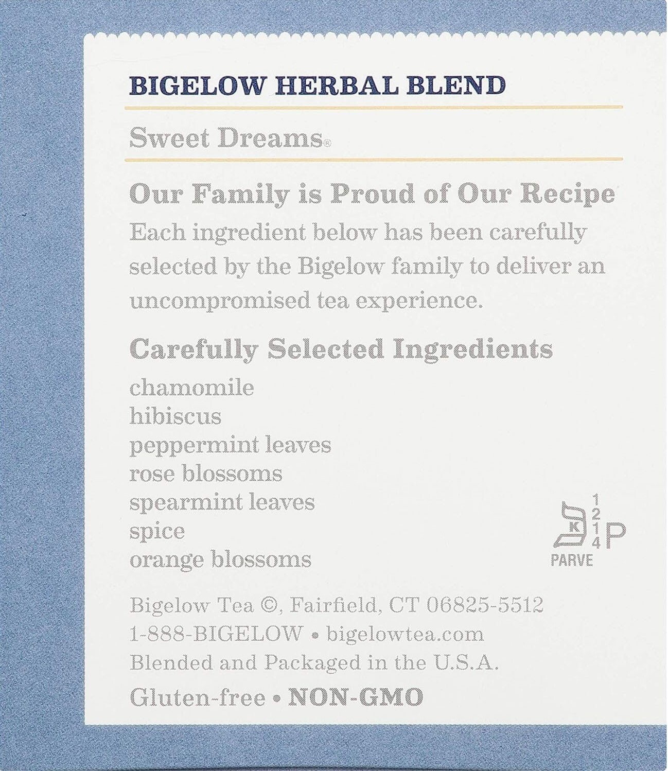 Bigelow Sweet Dreams Herbal Tea – 20 tea bags