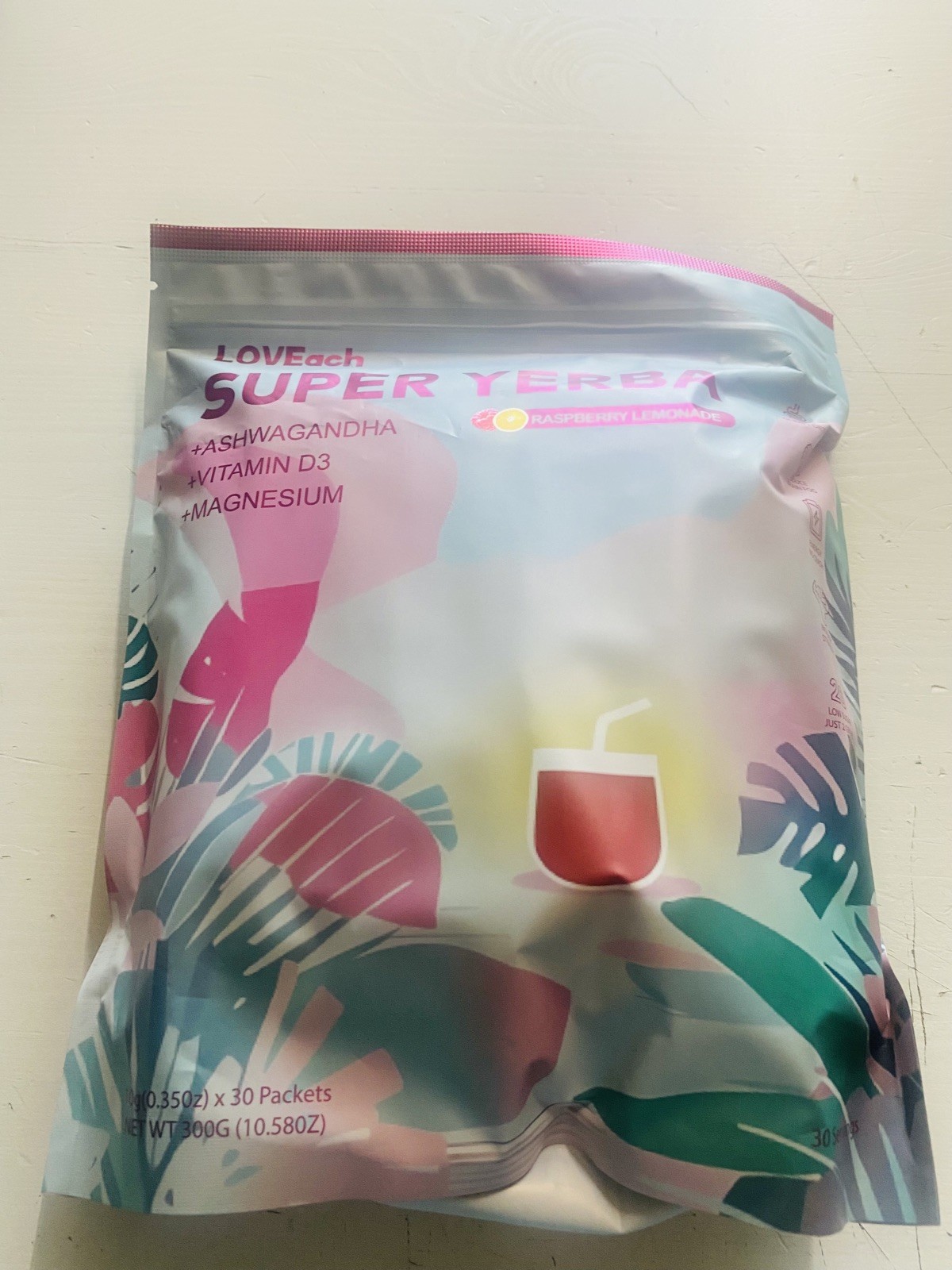 Zooone Super Yerba Instant Powder- Raspberry Lemonade –30 Servings