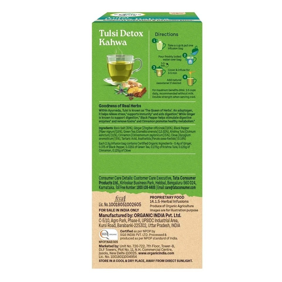 Tulsi Detox Kahwa 25 IB | Cleanse & Cold Relief | Improve Digestion Detoxificati