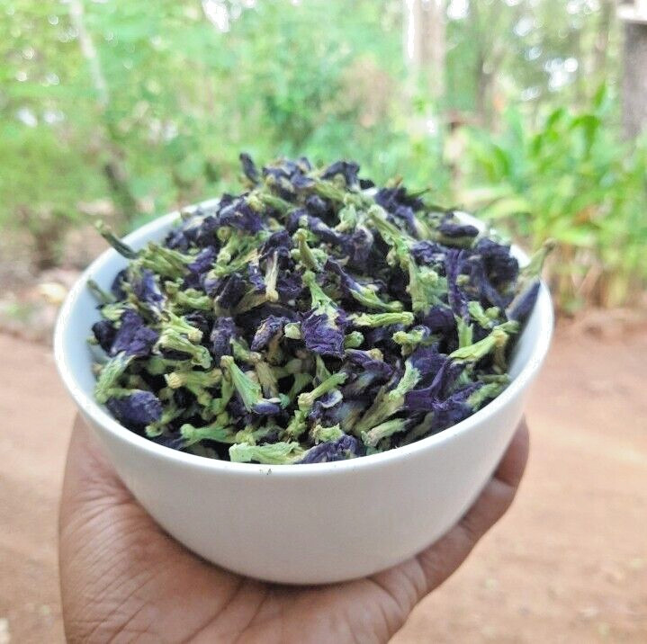 Blue Butterfly Pea Flowers Herb Tea Original CLITORIA TERNATEN 2500g + FREE 100g