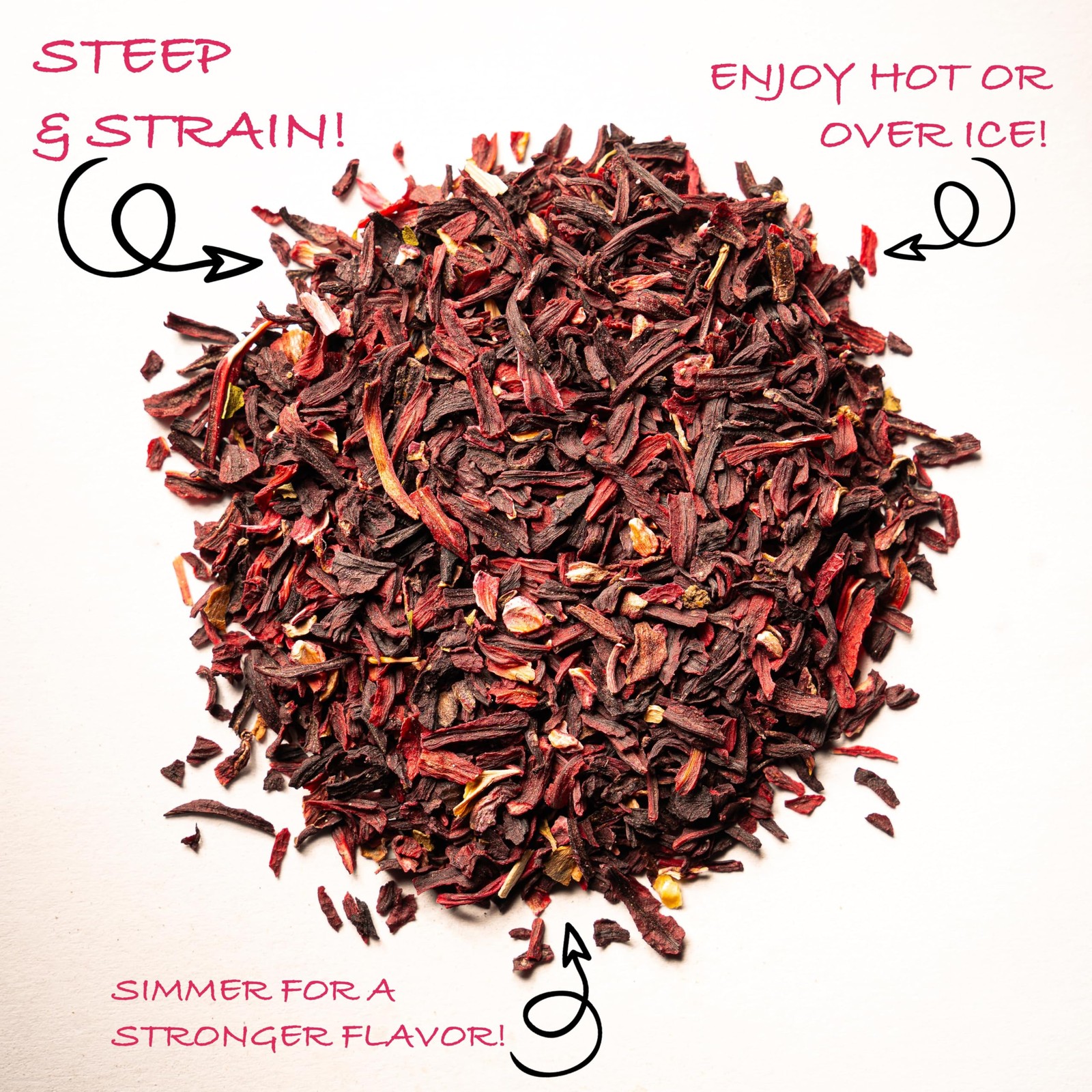 Organic Hibiscus Tea – 8 oz, Loose Leaf, Cut and Sifted – 100% Egyptian Hibis…