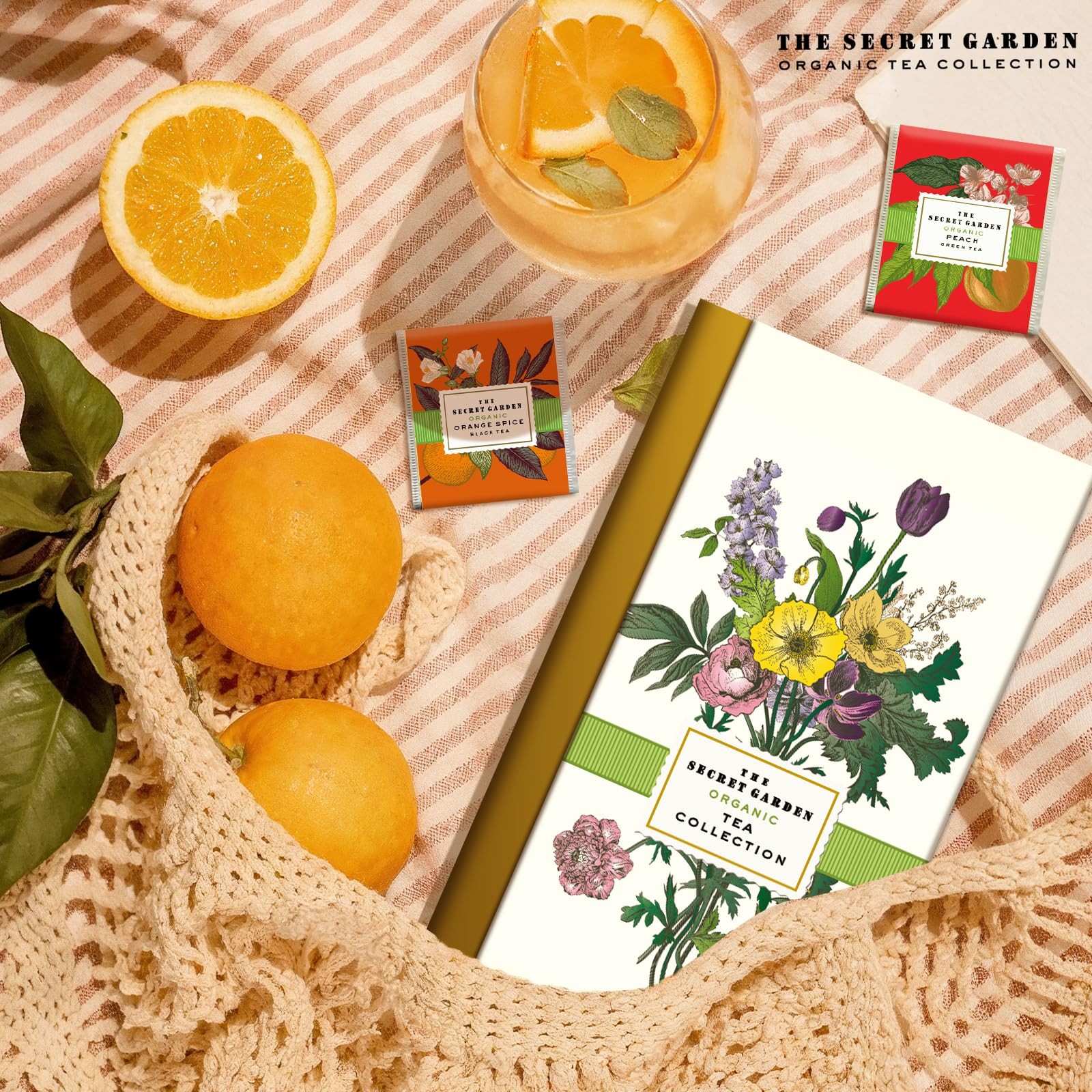 The Secret Garden Organic Tea Gift Set 80 Tea Bags 8 Flavors Green & Black As…
