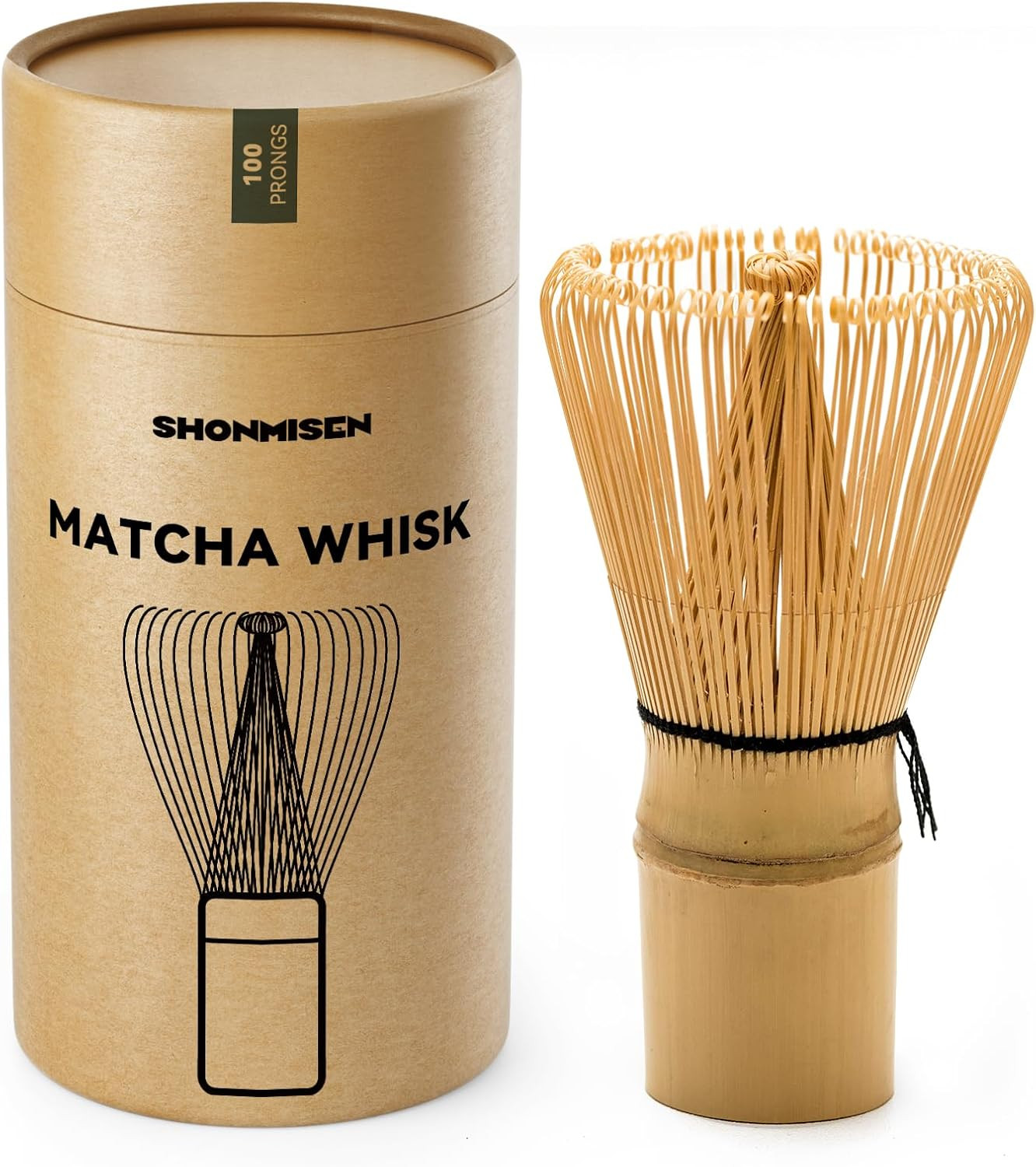 Bamboo Matcha Whisk 80/100/120 Prong, Traditional Japanese Chasen Matcha Stirrer