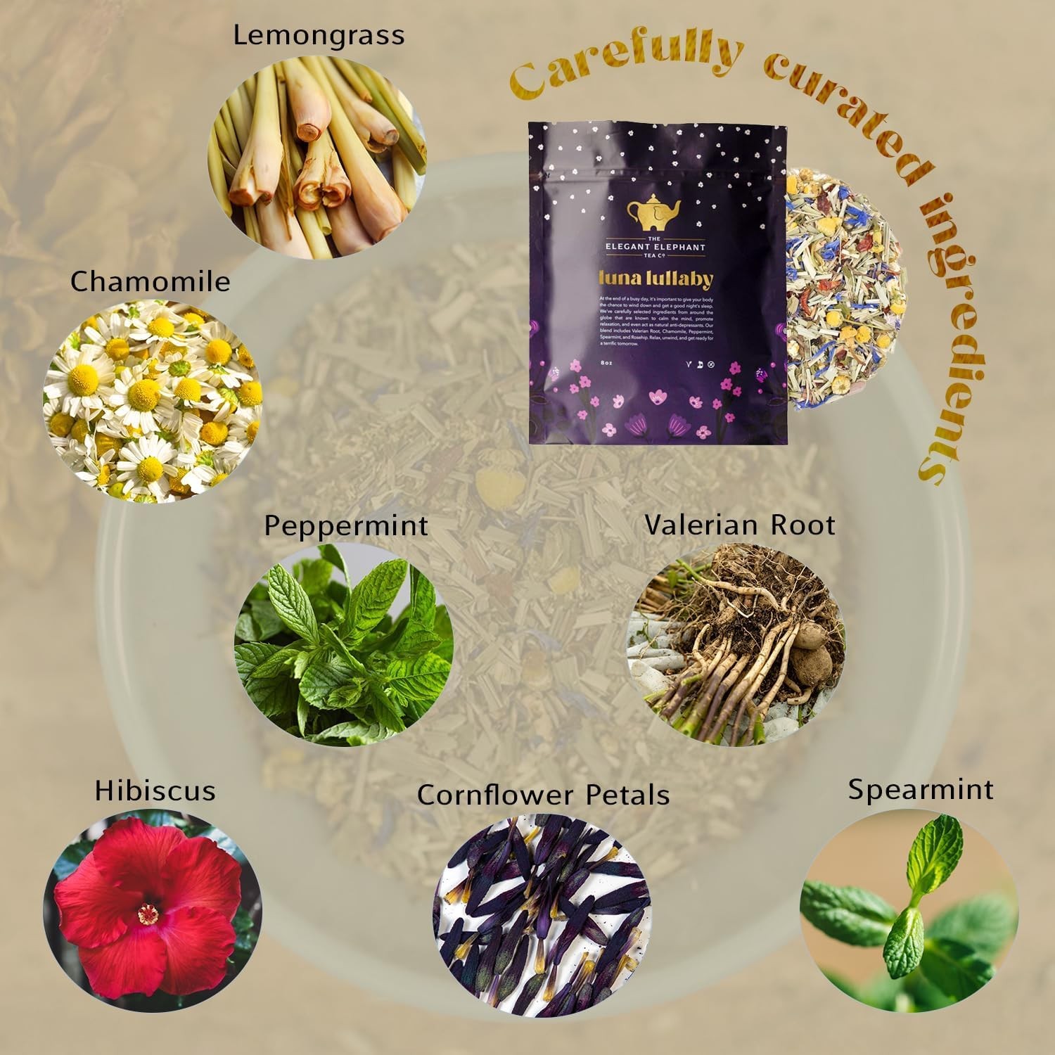 Luna Lullaby Sleep Tea, Organic Loose Leaf Herbal Tea – Calming, Relaxing Bed…