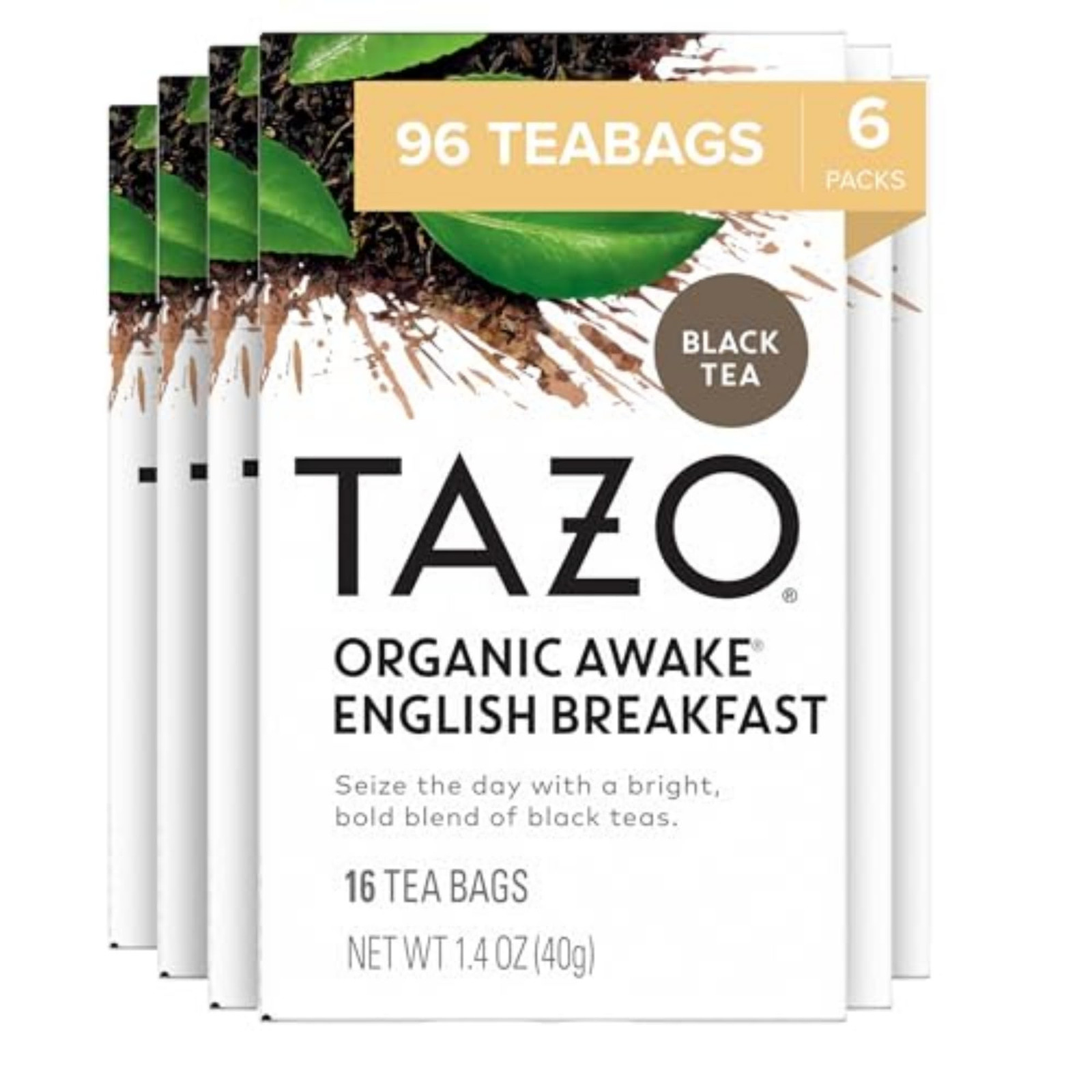 Regenerative Organic Awake English Breakfast Black Tea, Fair Trade, Kosher, U…