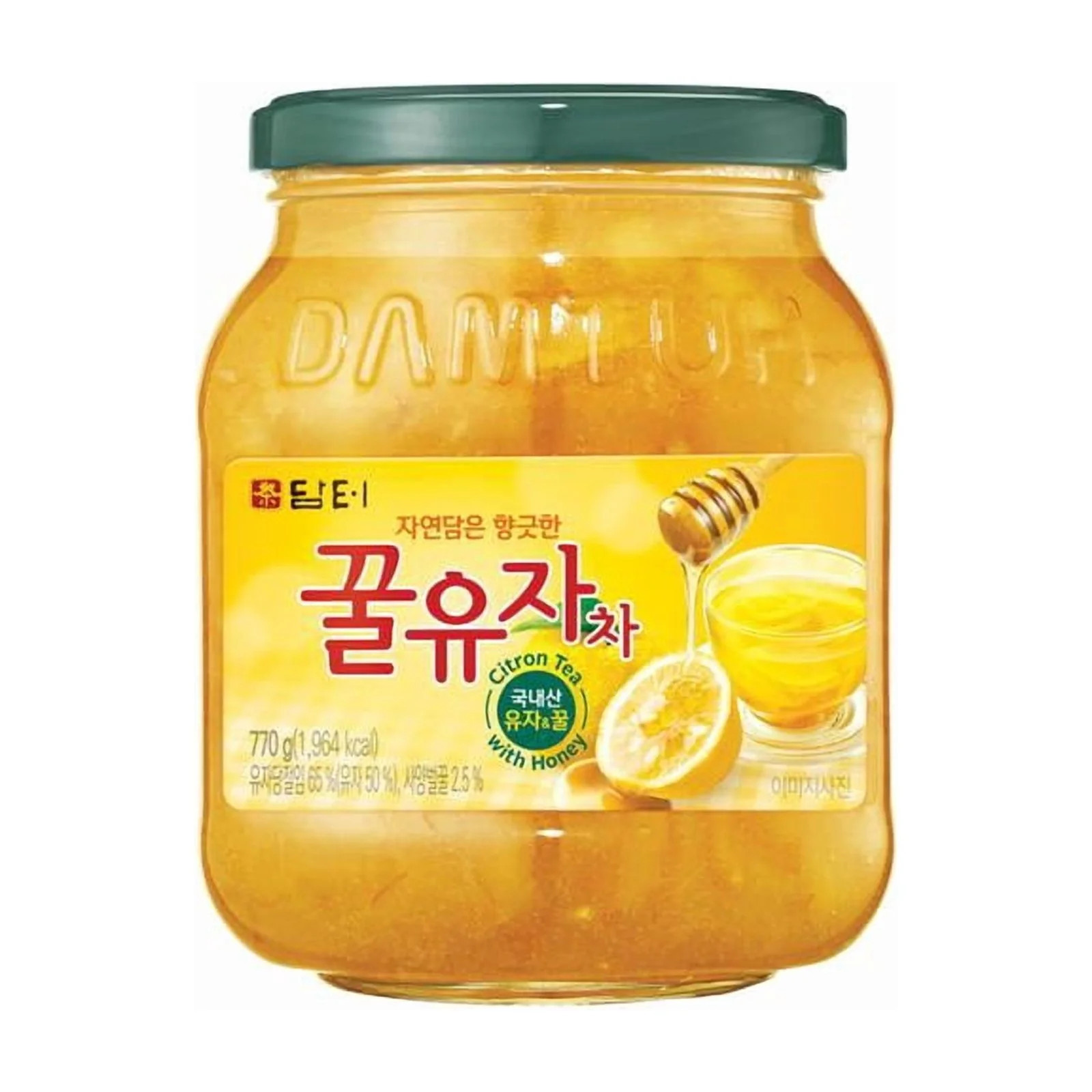 DAMTUH Korean Honey Citron (Yuja) Herbal Tea Marmalade – Caffeine-Free, 1.7 lbs