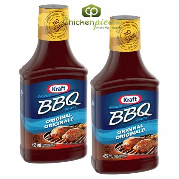 Kraft Original BBQ Sauce Quality Bulk Large 455ml/15.39oz (2/Case)-Canadian Made